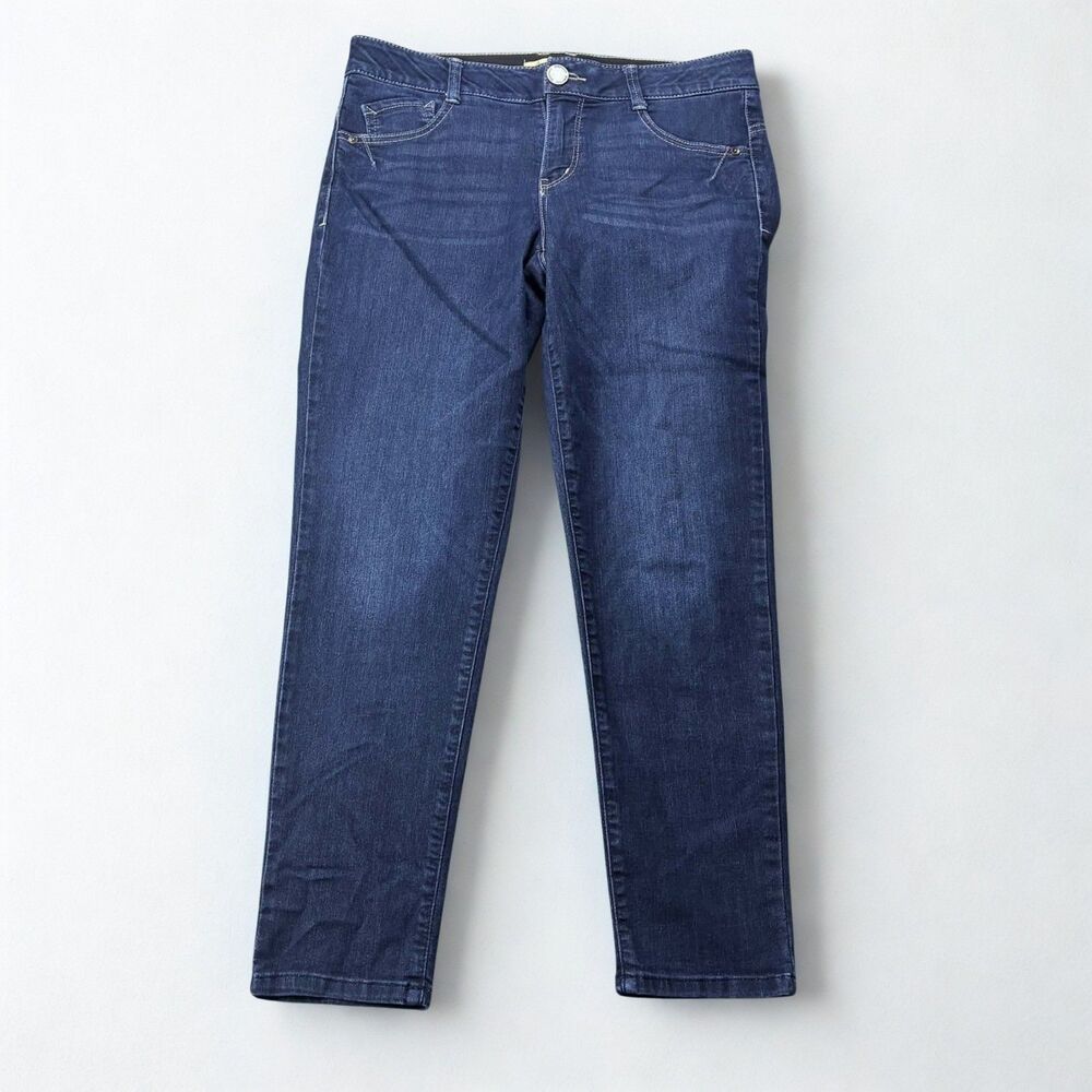 Democracy Jeans Womens 10 Blue Ab Technology Slim Skinny Stretch Denim Mid Rise